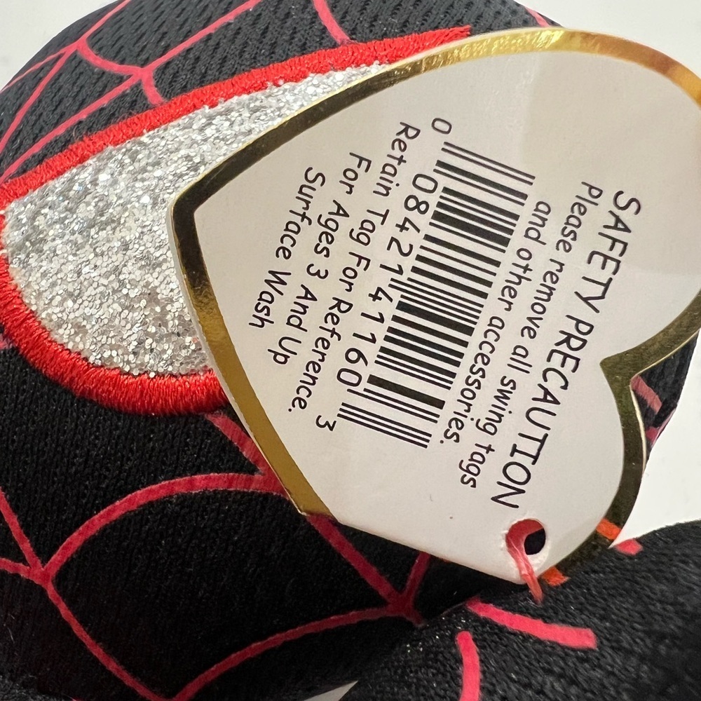 2019 Ty Beanie Baby 6" Marvel Miles Morales Spider-Man Spider Verse Plush. - Picture 7 of 7